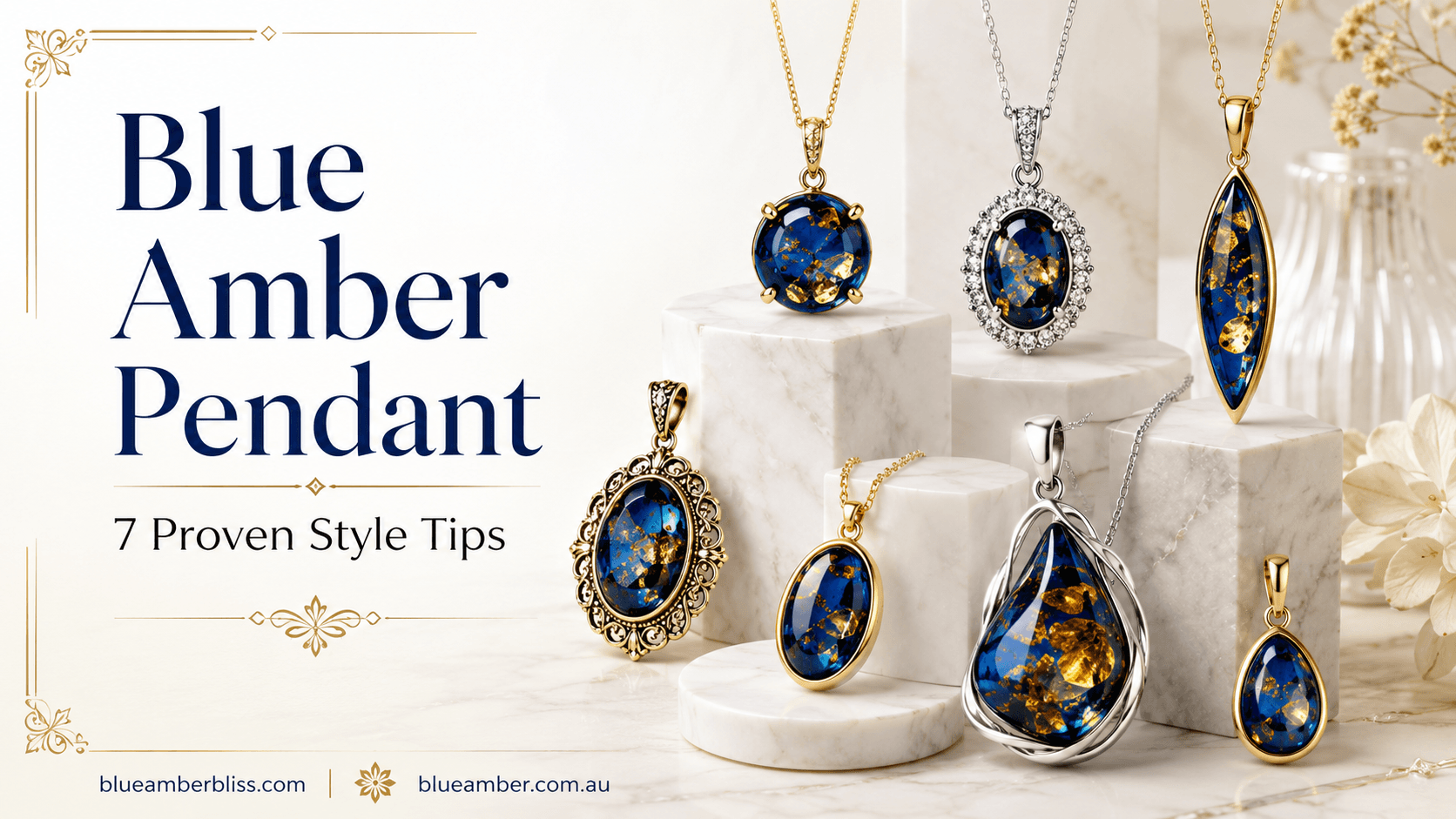 Blue Amber Pendant