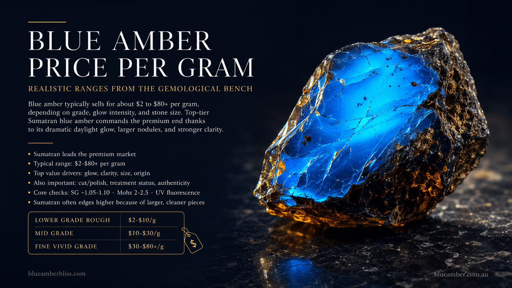 Blue Amber Price Per Gram