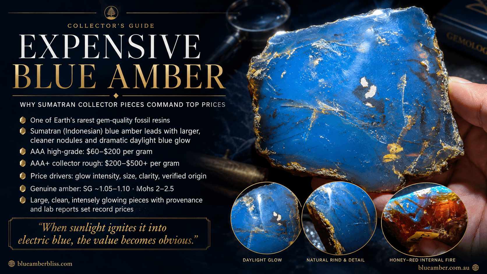 Most expensive blue amber