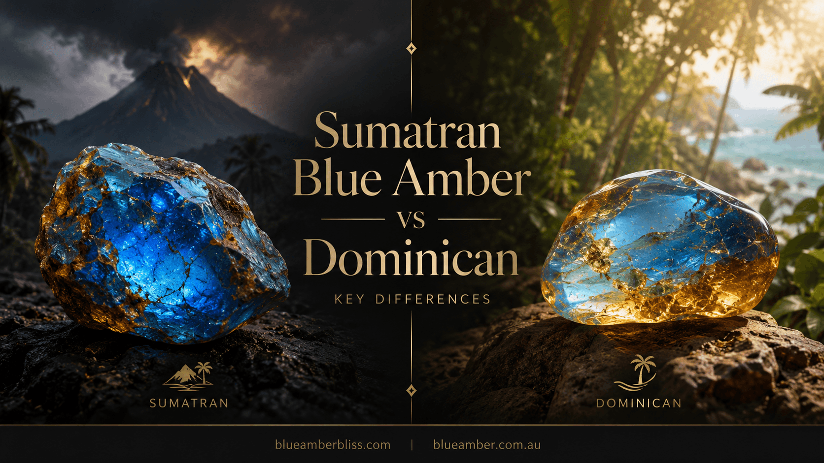 Sumatran Blue Amber vs Dominican Blue Amber