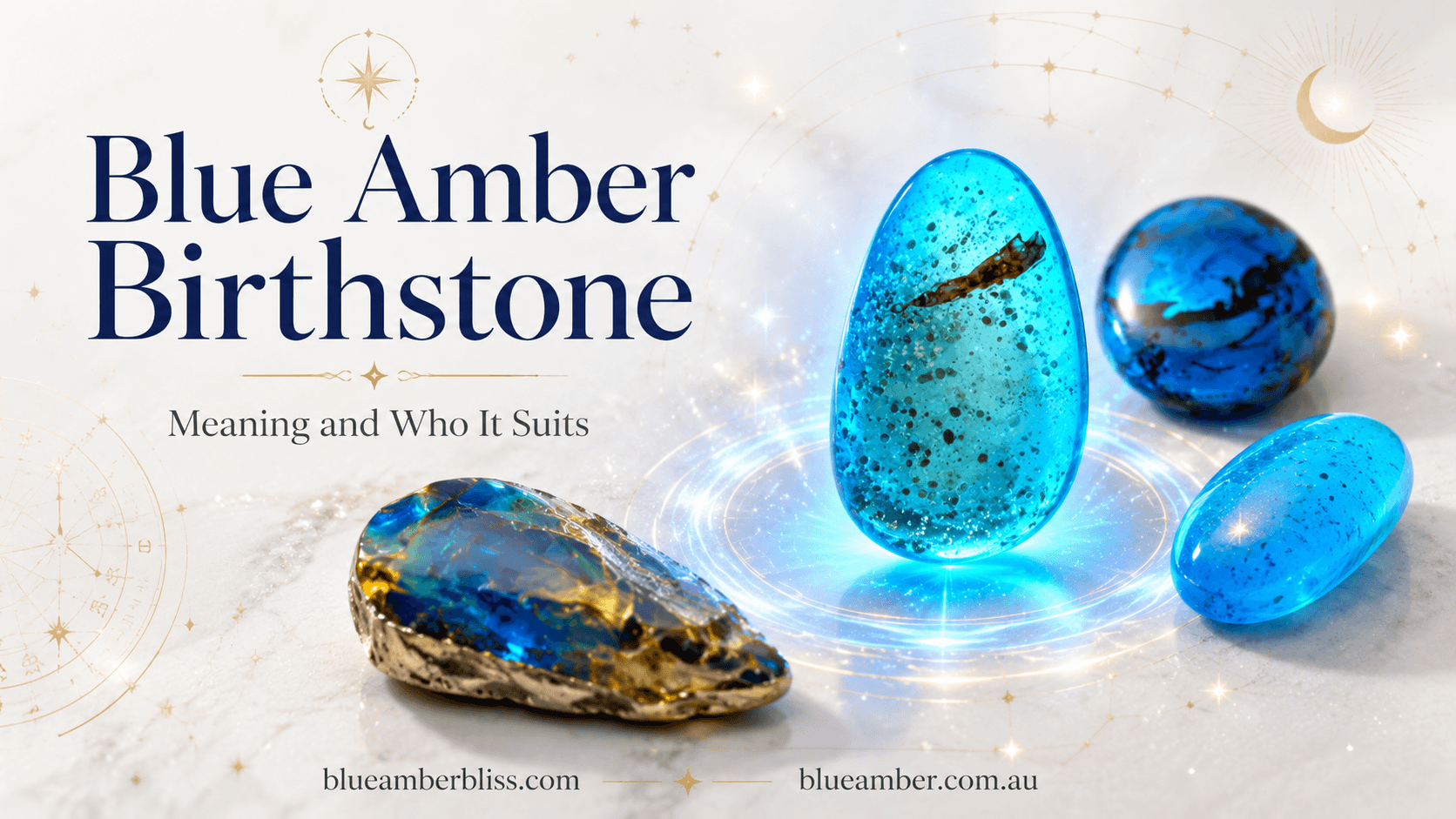 Blue Amber Birthstone