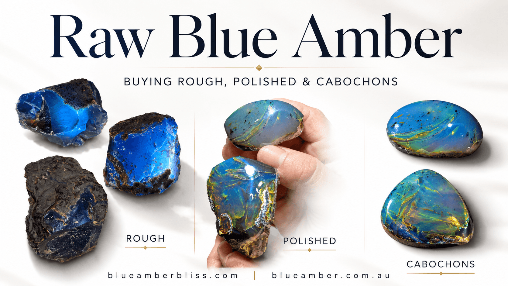 blue amber cabochon